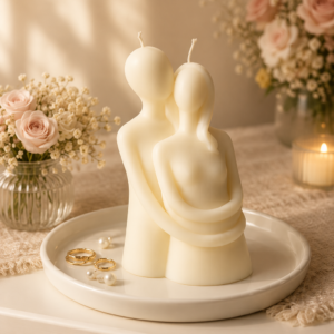 Handmade Embracing Couple Soy Wax Candle