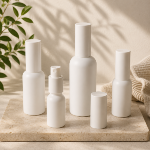 White Glass Fine Mist Spray Bottle