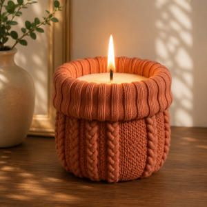 Knit Sweater Candle Jar Silicone Mold